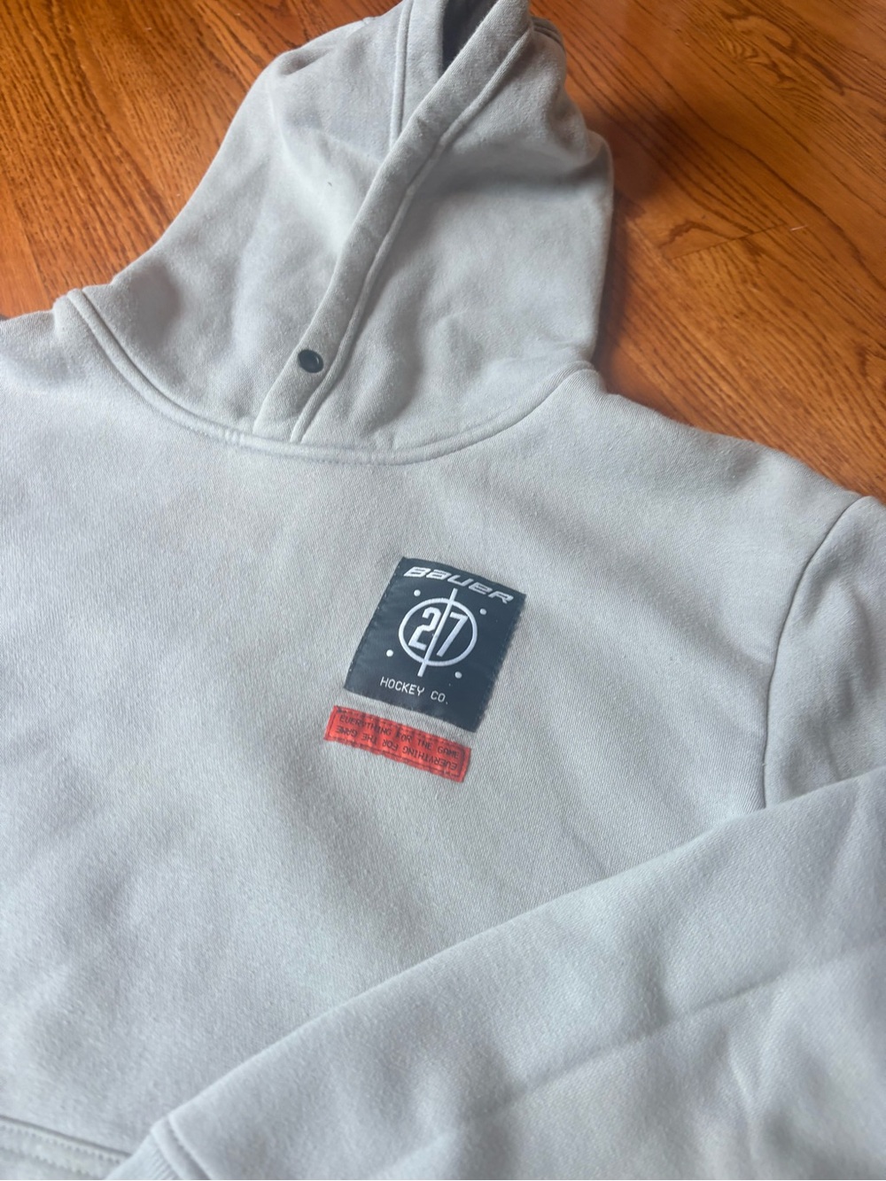Bauer Light Gray Pullover Hoodie with Chest Logo
